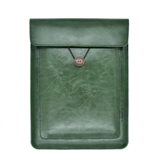 Housse Ordinateur en Cuir Honoré 15-16 pouces Vert brillant