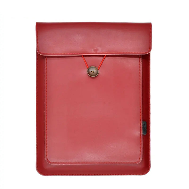 Housse Ordinateur en Cuir Honoré 15-16 pouces Rouge mat