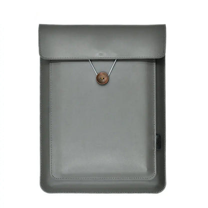 Housse Ordinateur en Cuir Honoré 15-16 pouces Gris mat