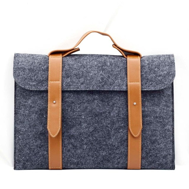 Sacoche Ordinateur 15 Pouces en Tissu Feutré - Ma Housse d'Ordinateur