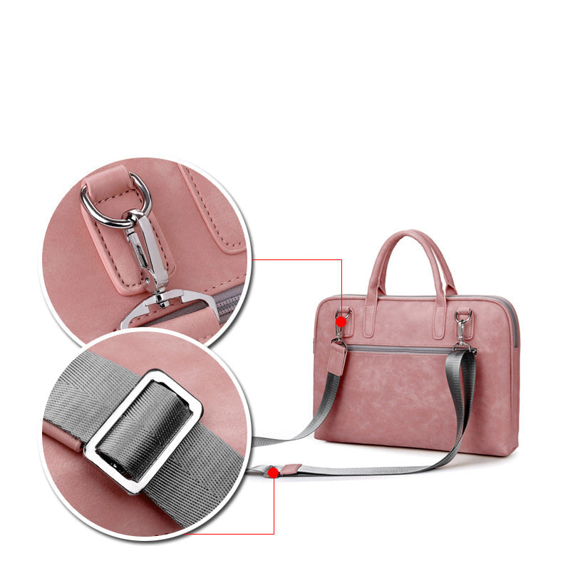 Sacoche Ordinateur en Cuir pour Femme 14 Pouces - Ma Housse d'Ordinateur